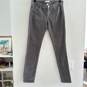 Low-Rise Grey Corduroy Jeans, New York & Company Y2K Bootcut, Size 2